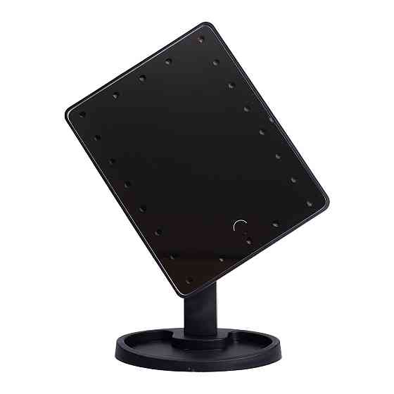 Настольное зеркало с LED подсветкой для макияжа черное Киев