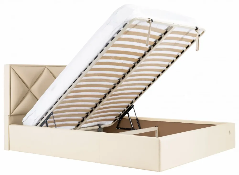 Кровать Двуспальная Leeds VIP 160 х 190 см Fly 2207 С дополнительной металлической цельносварной рамой Бежевый Киев - изображение 7