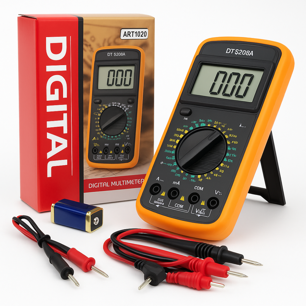 Портативний мультиметр цифровий Digital DT-9208A, Перевірений мультиметр побутовий FR-34 Львів - фото 16