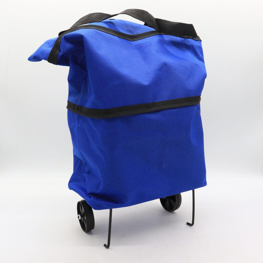 Сумка-візок на колесах 2в1,46х27х12 см,Синя SBR Київ - фото 9