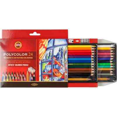 Олівці кольорові Koh-i-Noor Polycolor художні 24 кольорів (3834) Вінниця
