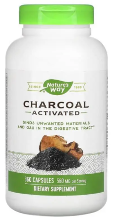 Активоване вугілля Nature's Way Charcoal Activated 280 мг 360 капс Київ
