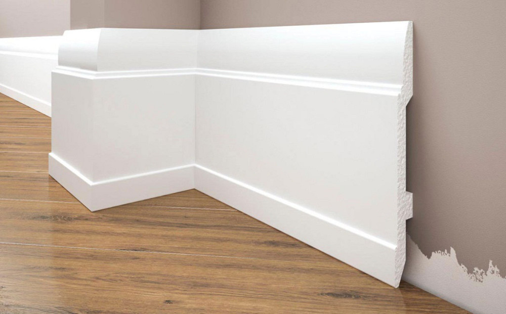 Плинтус под покраску из дюрополимера Элегант LPC - 25 (2м.п.) 144х13.2мм Днепр - изображение 2