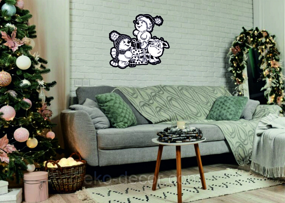 Декоративне настінне Панно «Сніговик», Декор на стену Київ - фото 2