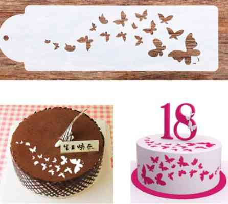 Трафарет для торту "Метелики" - розмір 33*10см, харчовий пластик Київ