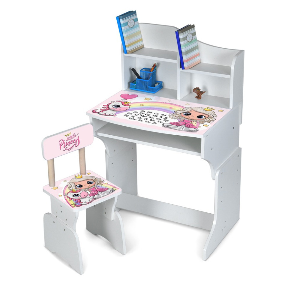 Дитяча парта M 904-4 висота 3 положення, зі стільчиком Вінниця - фото 1