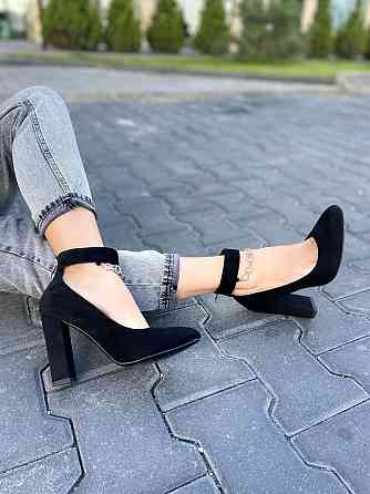 Туфлі жіночі LENA MELIANI чорні еко-замша каблук 10см 38р (N357-E7080-1) Коломия
