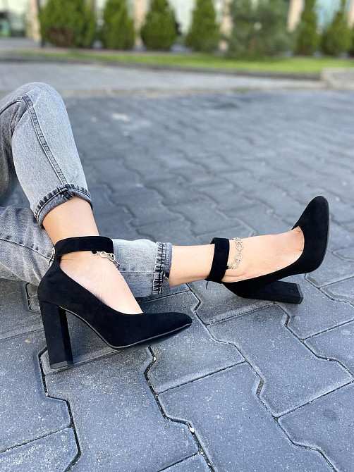 Туфлі жіночі LENA MELIANI чорні еко-замша каблук 10см 38р (N357-E7080-1) Коломыя - изображение 4