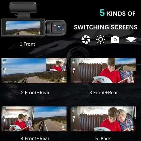 Автомобильный видеорегистратор M8 3,16-дюймовый экран Full HD 1080P с двумя камерами Коломыя - изображение 8