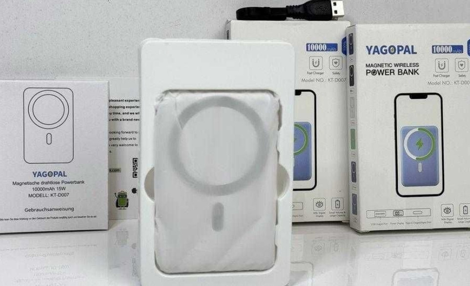 Повербанк Power Bank Yagopal KT-D007 10000 mAh 15Вт magsafe Магсейф Киев - изображение 1
