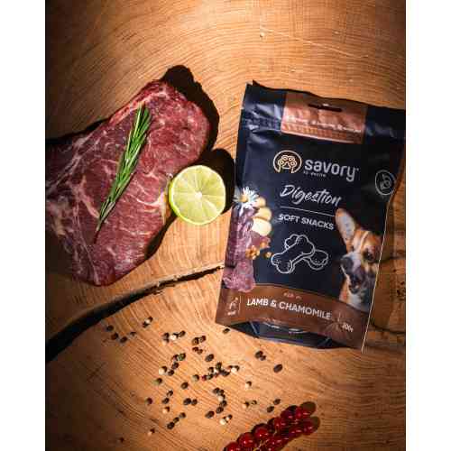 М'які ласощі Savory для покращення травлення собак, ягня та ромашка, 200 г Київ