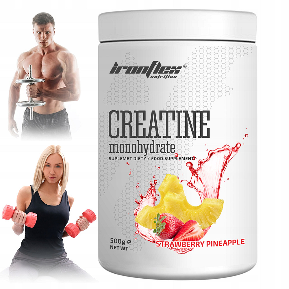 Креатин моногидрат Iron Flex Creatine Monohydrate 500 g (Strawberry pineapple) Луцк - изображение 2