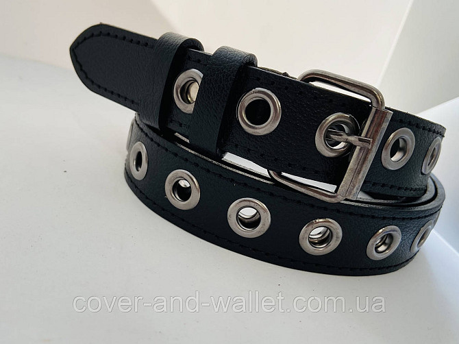 Модный женский ремень с отверстиями из натуральной кожи PS Leather Киев - изображение 1