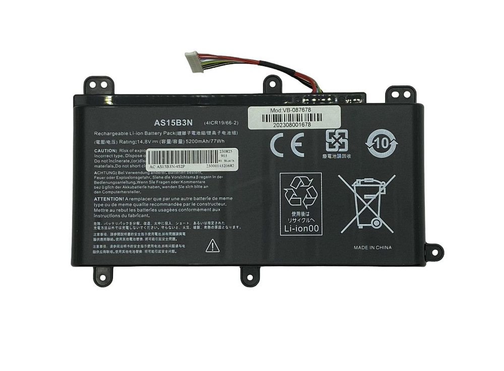 Аккумулятор для ноутбука Acer AS15B3N Predator 17 G9-791 14.8V Black 5200mAh OEM Вінниця - фото 1