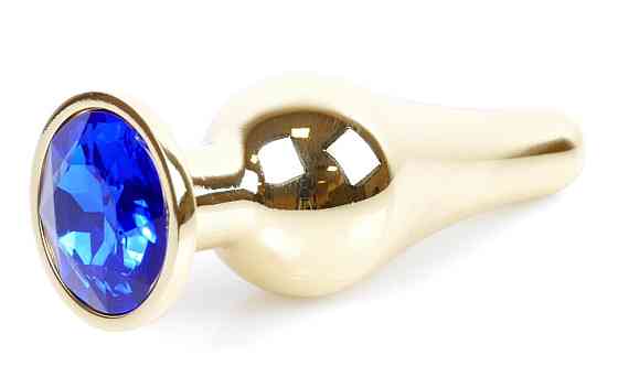 Анальна пробка Boss Series - Jewellery Gold BUTT PLUG Dark Blue, BS6400068 Sex Aura Київ