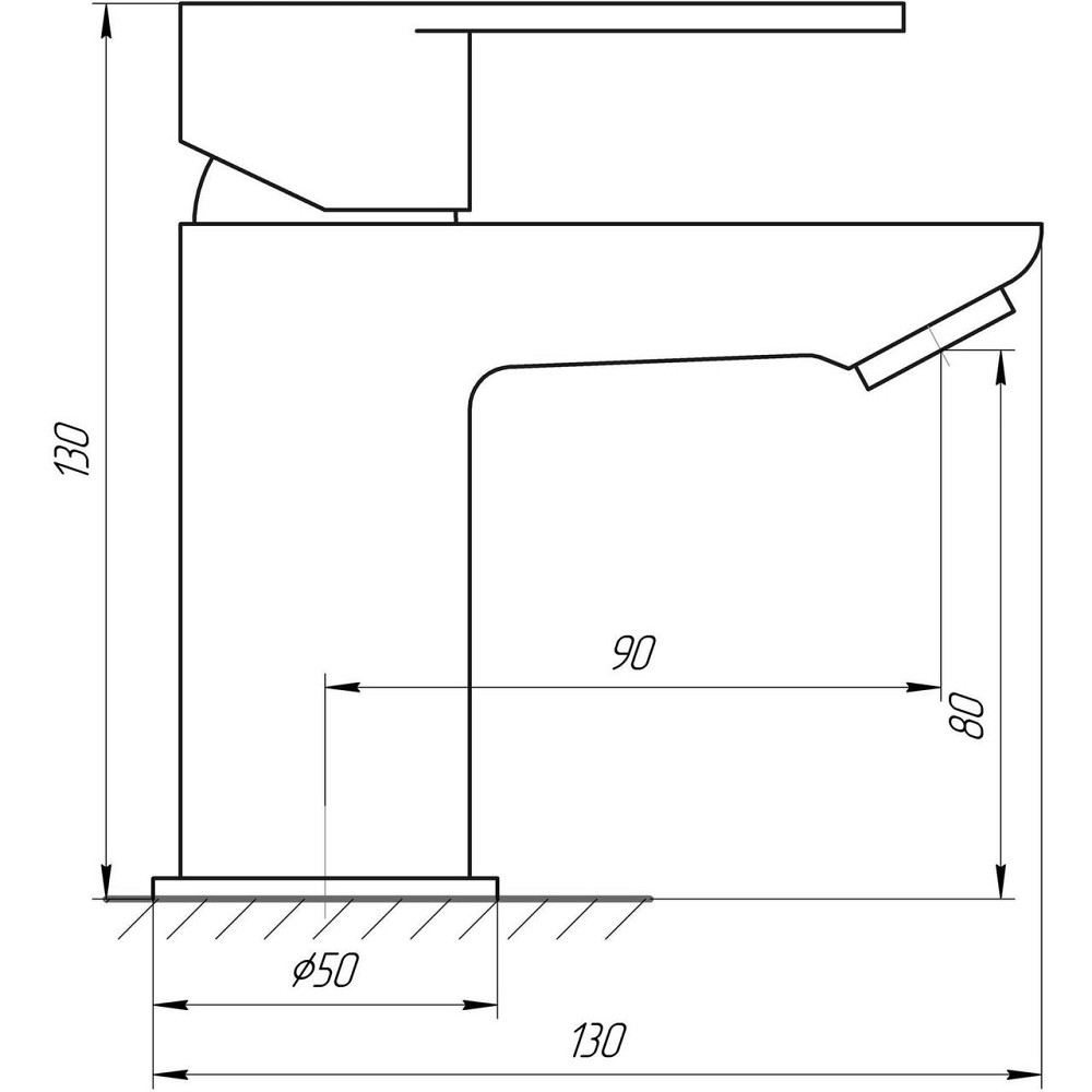 Змішувач для умивальника TOPAZ BARTS TB 07201-H36 Київ - фото 6