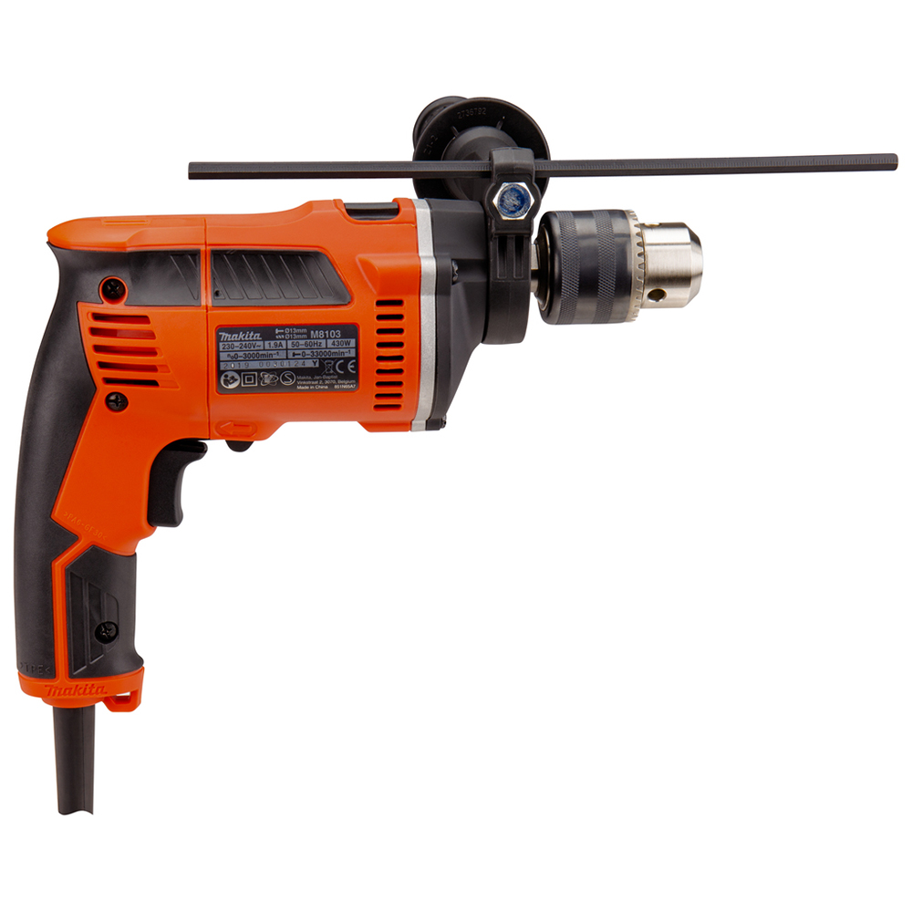 Професійна дриль з ударом Makita M8103KX2 + аксесуари : 430 Вт, 1.5-13 мм сверло (M8103KX2) Київ - фото 5