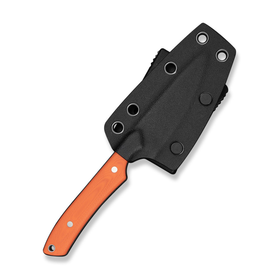 Нож фиксированный карманный Civvi High Grass Field Knife (7,4 см) 14C28N / G10 оранжевый с чехлом Киев - изображение 9