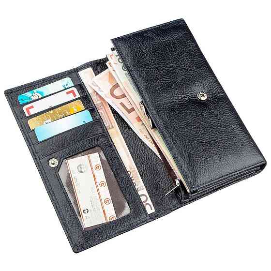 Кошелек-клатч с визитницей ST Leather 18880 Серо-синий Киев