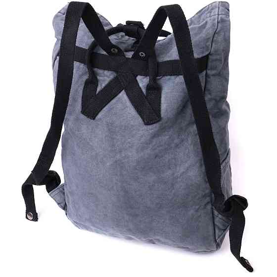 Модный городской рюкзак-мешок унисекс из плотного текстиля Серый (Vintage) Киев
