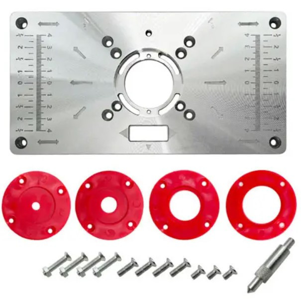 Пластина для фрезера 235x120x8мм зі змінними кільцями, алюмінієва Винница - изображение 1