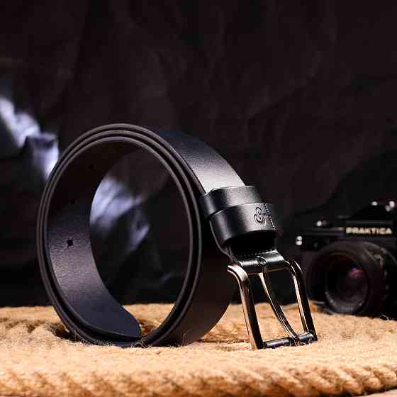 Идеальный ремень для мужчин из натуральной кожи Grande Pelle 21470 Синий Киев