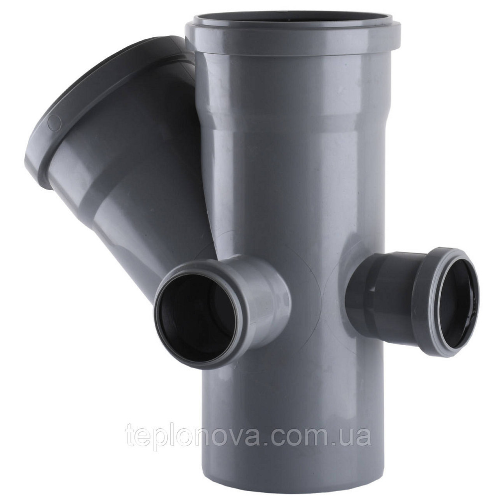 Крестовина VSplast 2пл перех 110х110х45°+2(50х90°) (отвод справа и сзади) Черновцы - изображение 1