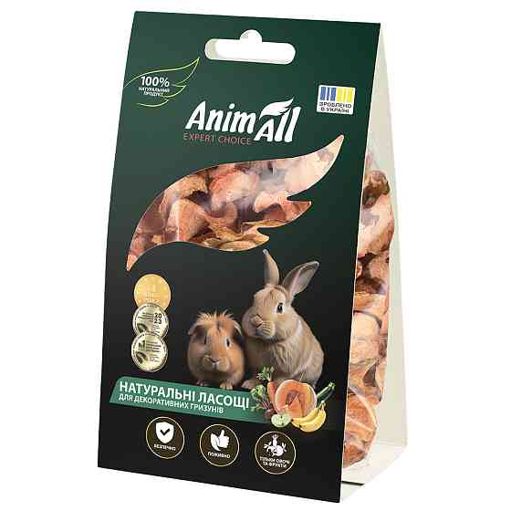 Натуральні ласощі для гризунів AnimAll АнімАлл сушена морква, 50г Київ