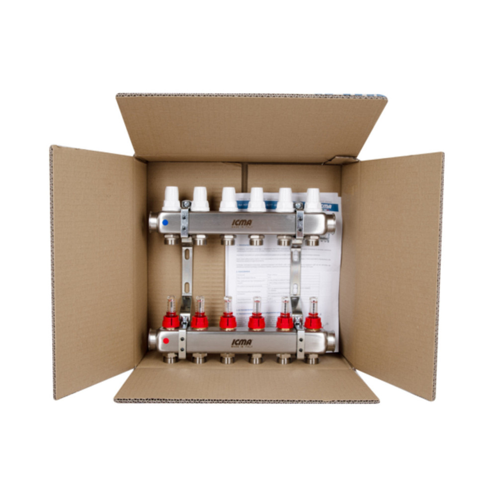 Колектор із витратами (неірж.) 1"х6 Icma № К073 Київ - фото 10