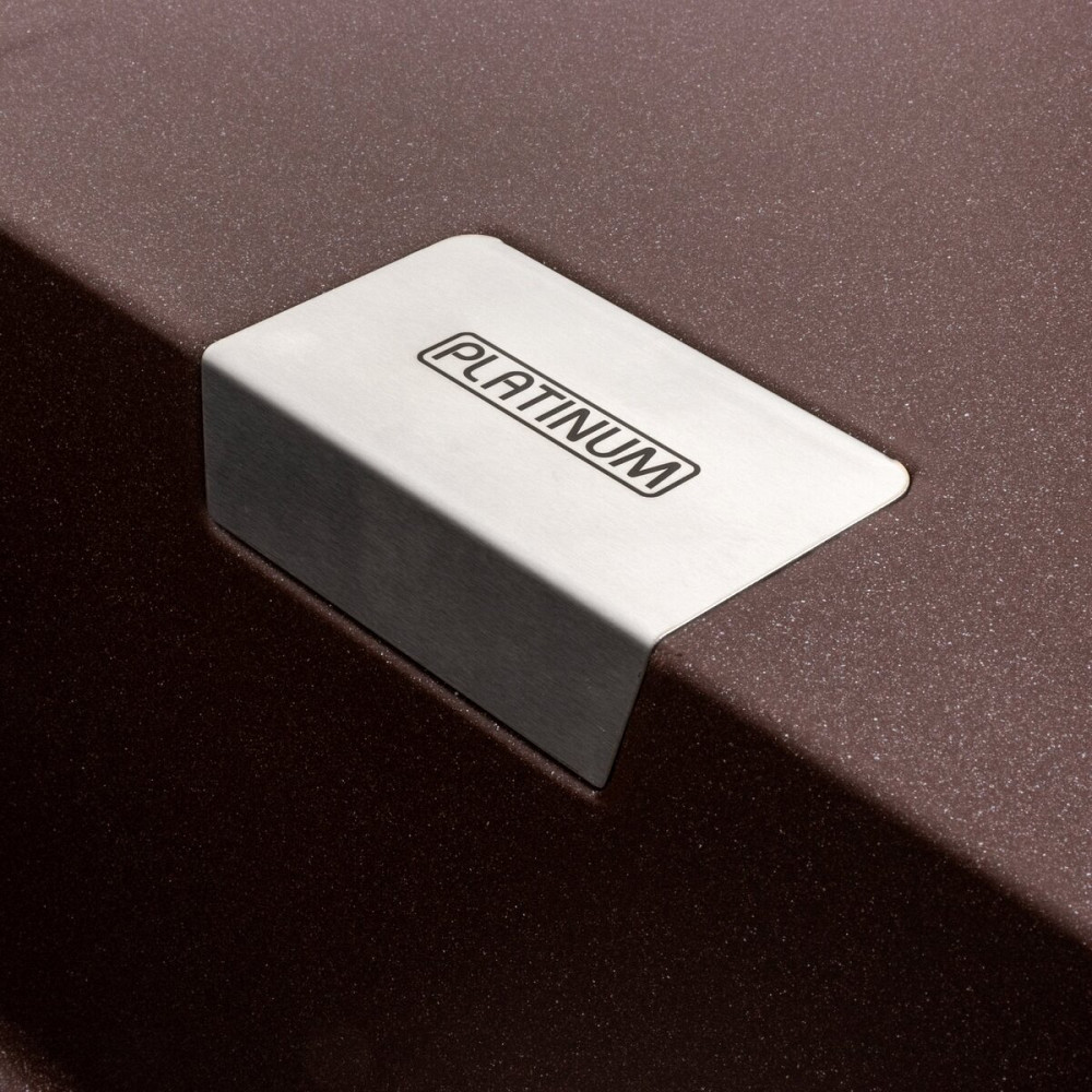 PLATINUM Гранітна мийка для кухні Platinum 8650 DIAMOND матова (мокко) Київ - фото 6