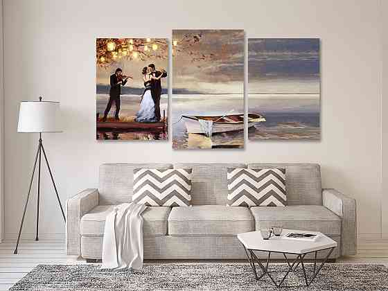 Модульна картина у вітальню/ спальню  Танець під скрипку   Art-560_3 70x130 см Київ