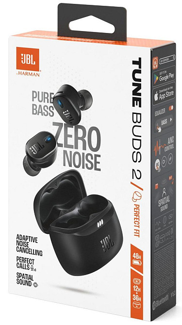 Bluetooth-гарнітура JBL Tune Buds 2 Black (JBLTBUDS2BLK) Чорний Харків - фото 12