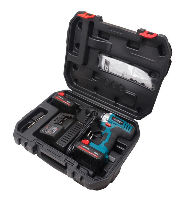 Шурупокрут акумуляторний 14.4V, 1.5Ah, 26Nm, патрон 0.8-10 мм, (2 шт. LI-ion акум.) (В кейсі) Forsage Одеса - фото 2