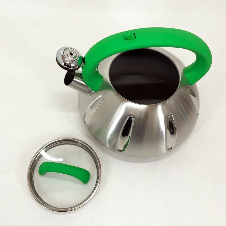 Чайник со свистком с удобной нейлоновой ручкой, Чайник для плиты со свистком для чая TW-12 Львов - изображение 4
