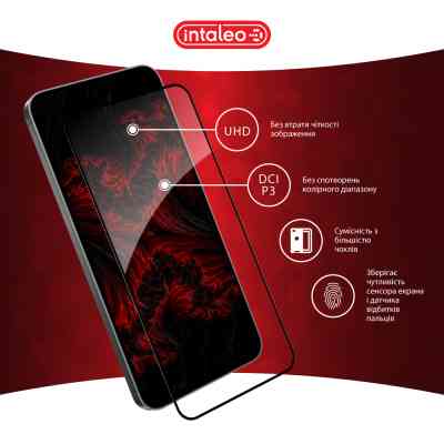 Стекло защитное Intaleo Full Glue Samsung S24 FE Black (1283126594854) Винница