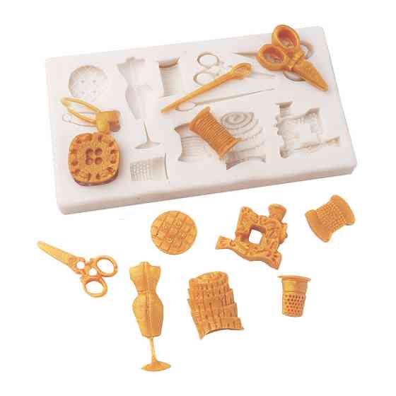 Молд силіконовий Швейні інструменти 104 на 57 мм сірий Київ