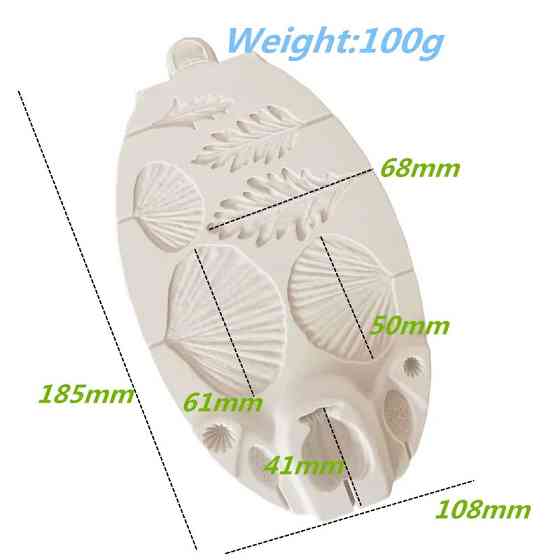 Молд силиконовый Маки 185 на 108 мм белый Киев