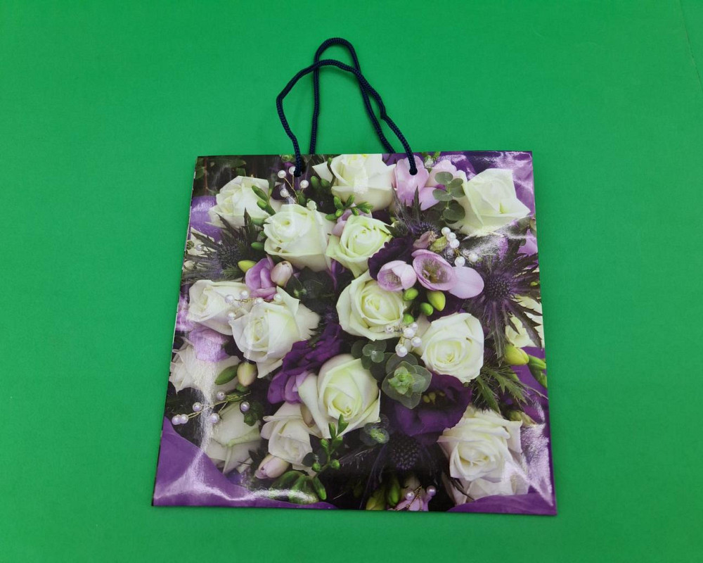 Пакет паперовий подарунковий квадратний 23*24*10 (артKV-093) (12 шт.) Харків - фото 4