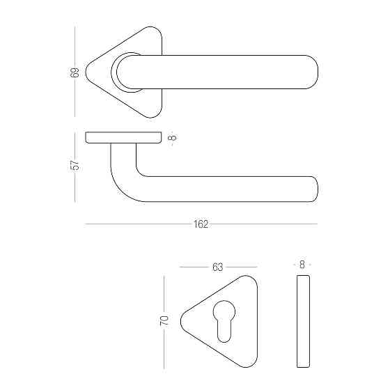 КОМПЛЕКТ: РУЧКА И НАКЛАДКА ПОД ЦИЛИНДР Киев
