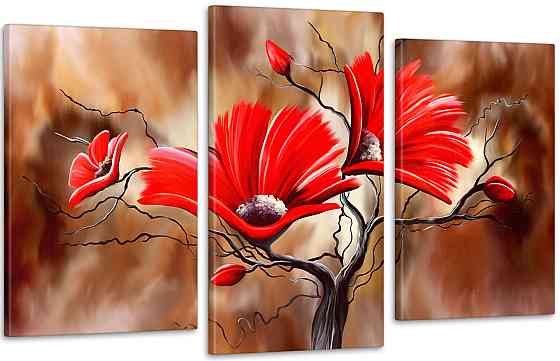 Модульная картина Абстракция Цветы Art-140_3 Киев