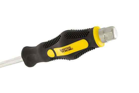 Викрутка ударна шліцева магнітна MASTERTOOL EXTERNAL HEX SL8х200 мм ручка з TPR покриттям 49-6820 Коломия