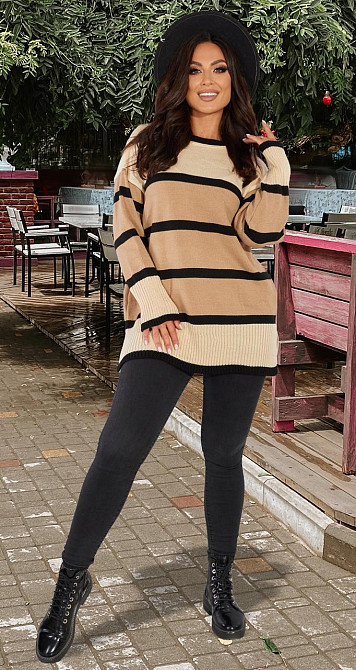 Красивый свитер в полоску (42-46) Киев - изображение 2