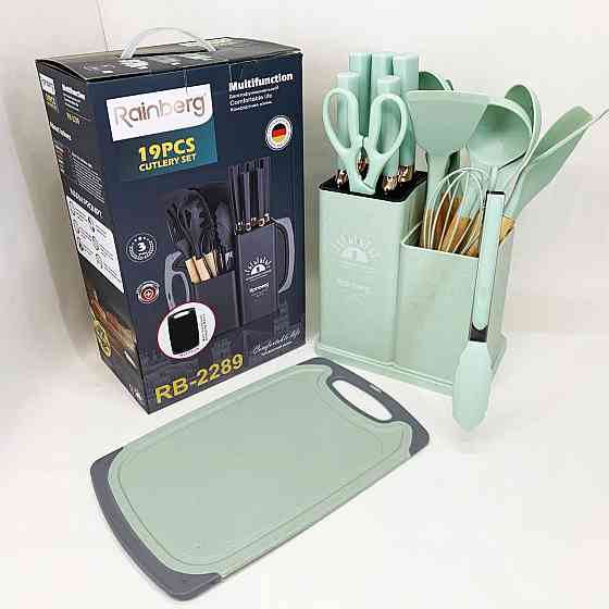 Комплект кухонного начиння, Набір кухонного силіконового приладдя на підставці, Набір кухарського NZ-26 Івано-Франківськ