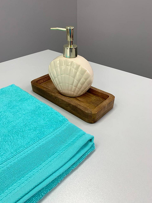 Рушник махровий Ideal Textile з бордюром однотонний 360 г/м2 50х80 см (56860711) Бірюзовий Чернівці - фото 5