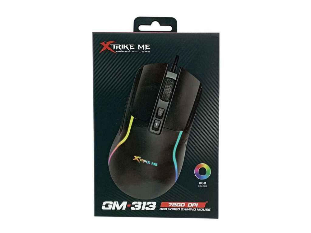 Мышка проводная игровая GM-313 RGB черный ТМ XTRIKE Киев - изображение 1