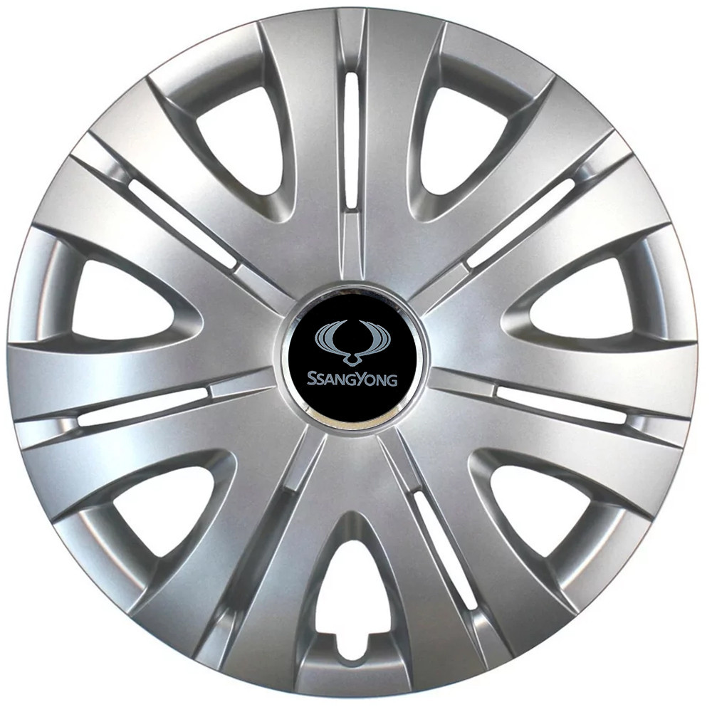 Автомобільні модельні ковпаки R15 SsangYong 317 4шт, SJS, сріблясті Київ - фото 1