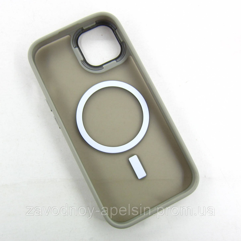 IPhone 15 Чехол матовый Магнит TPU+PC (серый) Одесса - изображение 4