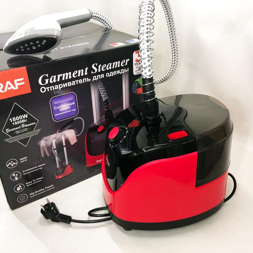 Отпариватель вертикальный для одежды со стойкой RAF R.3038 1800 W. CQ-798 Цвет: красный Киев - изображение 2