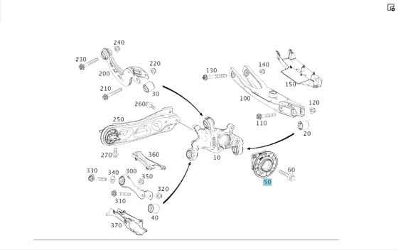 Mercedes-Benz  A2463340206 Ступиця із підшипником заднього кулака CLA Shooting Brake X117 CLA C117 GLA X156 A-class W176 B-class W246 Одеса