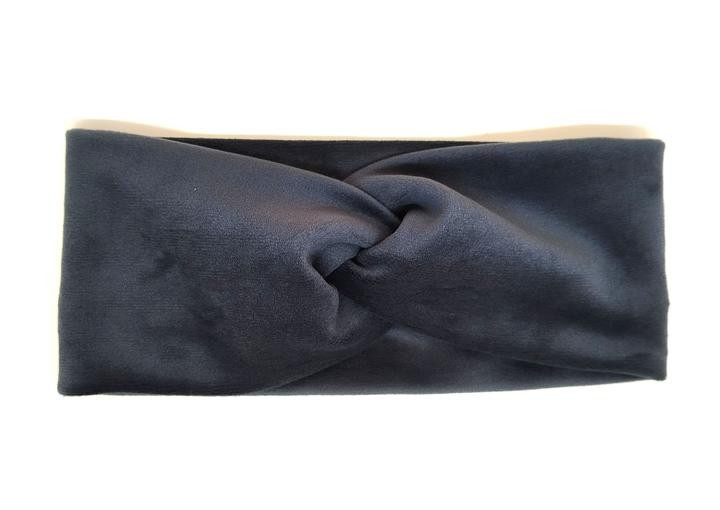 Пов'язка жіноча велюрова графіт Київ - фото 1